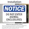 Signmission Do Not Enter Animal Enclosures OSHA Notice Sign, Vinyl Decal, 10in W x 7in L, 2PK OS-2PACK-NS-D-710-L-11156 - alternate 3